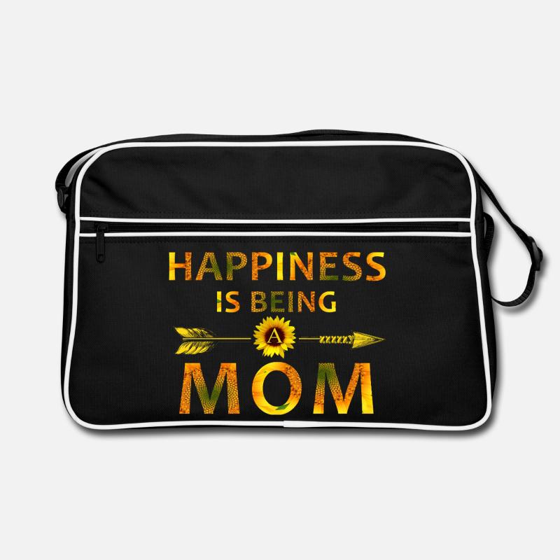 Glück ist, Mutter zu sein – Sonnenblumen-Muttertag Retro Tasche