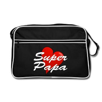 Super dad - Retro Bag - black/white - Front