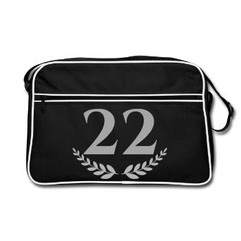 22 - Retro Bag - black/white - Front