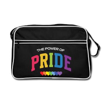 Mois de la Fierté LGBT - Le Pouvoir de la Fierté - Sac Retro - noir/blanc - Devant