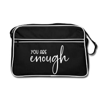 You Are Enough - Retro Bag - black/white - Front
