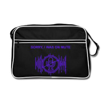 Entschuldigung, ich war wieder stumm - Retro Tasche - Schwarz/Weiß - Vorne