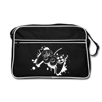 Gamepad Graffiti - Retro Bag - black/white - Front