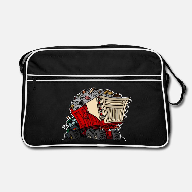 0956 Wagen RUIN - Retro Tasche - Schwarz/Weiß