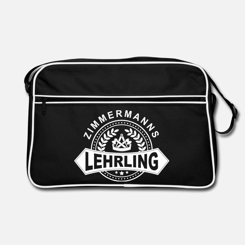 Zimmermanns Lehrling Lorbeerkranz mit Zunftzeichen Retro Tasche