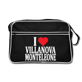 t-shirt Io amo Villanova Monteleone Sardinia - Retro Bag - black/white - Front