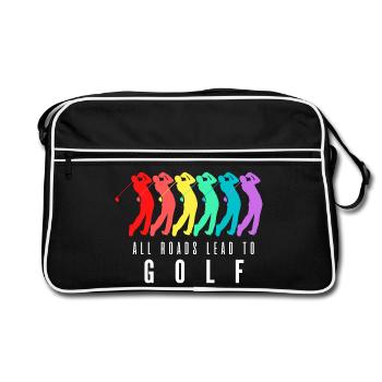 All Roads Lead to Golf - Sac Retro - noir/blanc - Devant