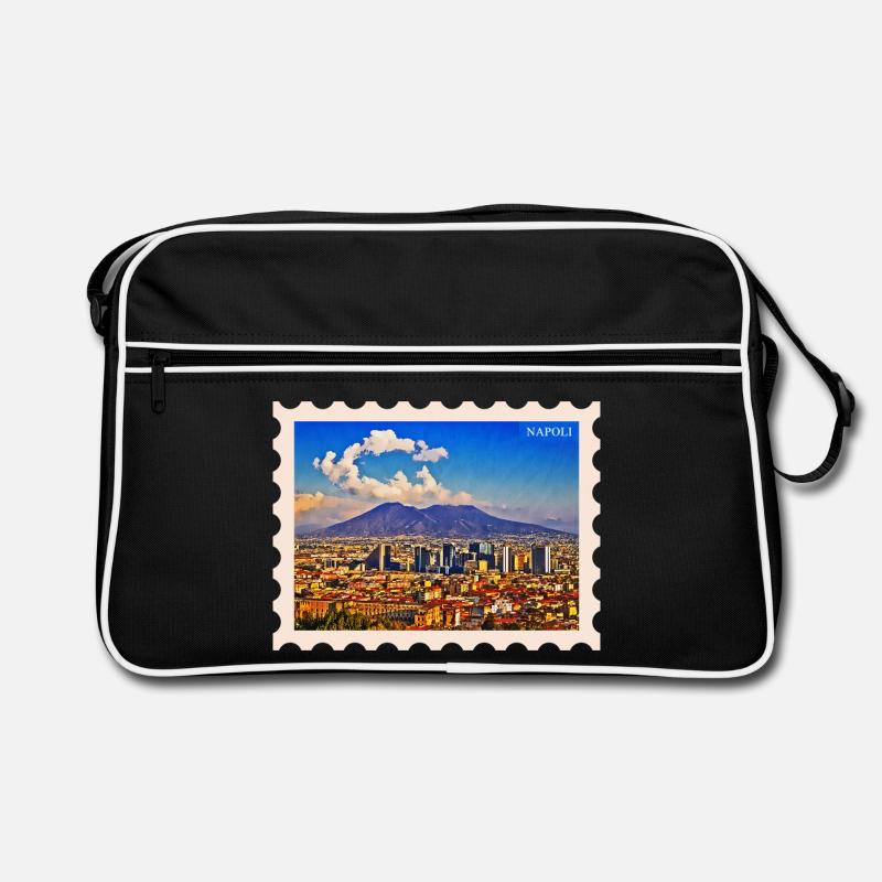 Napoli Skyline Vesuvio Retro Tasche