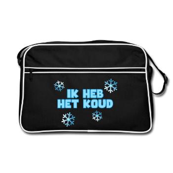 I'm cold. For the cold. Humour* - Retro Bag - black/white - Front