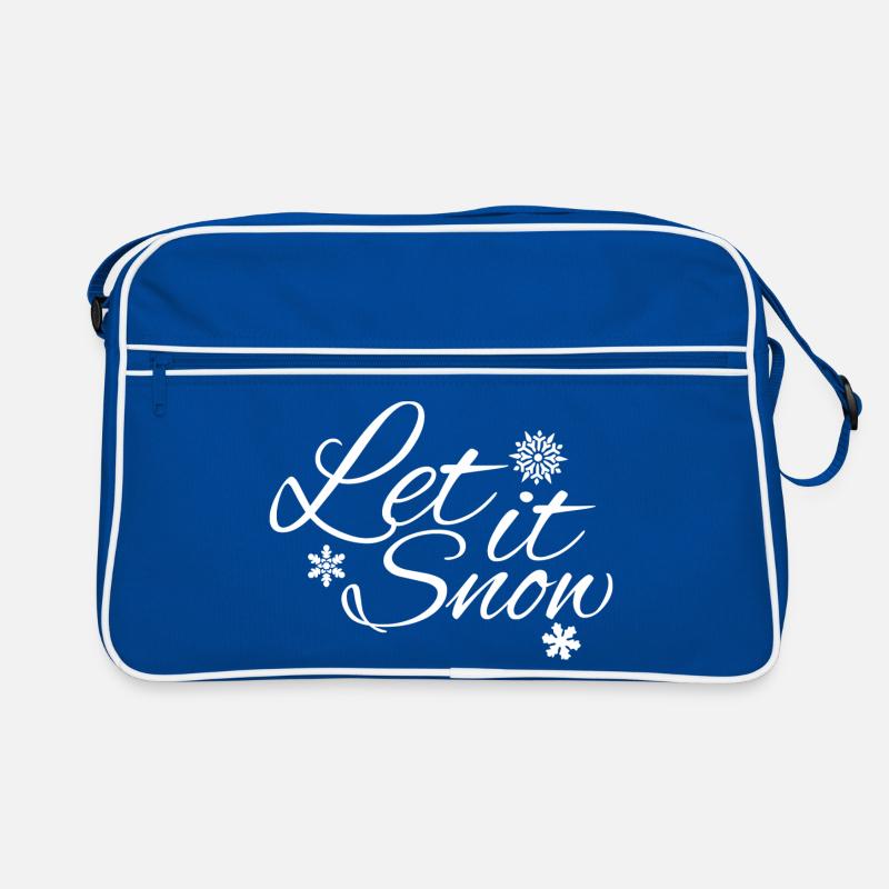 Let it Snow - Le design d’hiver avec des flocons de neige Sac Retro