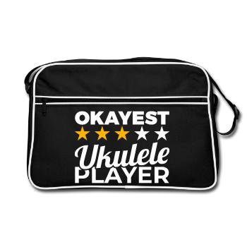 Okayest Ukulele Player - Retro Bag - black/white - Front