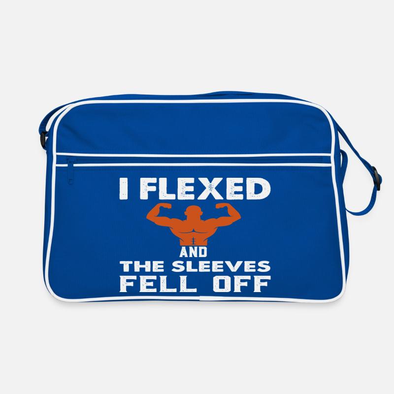 Muskulöse Panzerung durch Flex Humor Retro Tasche