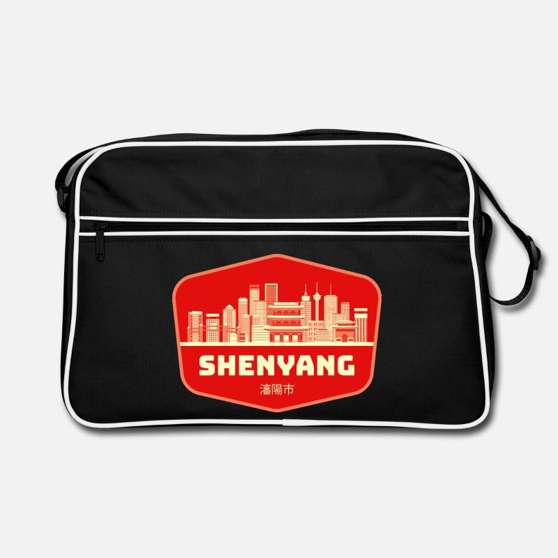 Shenyang Skyline Retro Badge Retro Bag