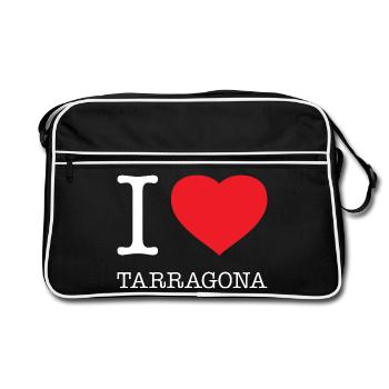 J’AIME TARRAGONE Espagne Espagnol - Sac Retro - noir/blanc - Devant