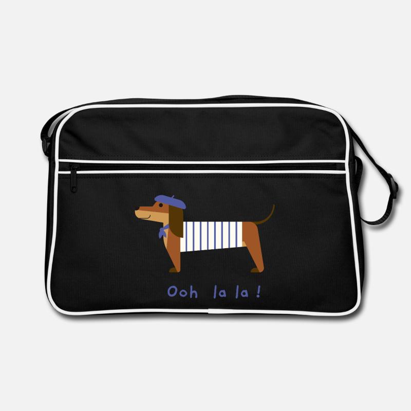 Dackel Ooh la la Retro Tasche