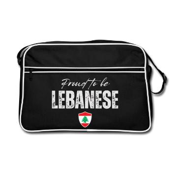 Libanais fier, j’aime le Liban - Sac Retro - noir/blanc - Devant
