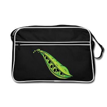 Crânes de petits pois - Sac Retro - noir/blanc - Devant