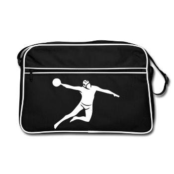 Lancer de puissance de water-polo - Sac Retro - noir/blanc - Devant
