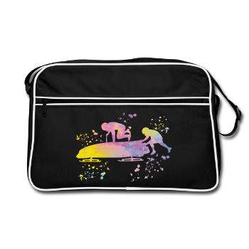 Bob Team Anschieber Bob - Retro Tasche - Schwarz/Weiß - Vorne