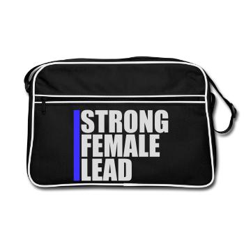 Femmes fortes dirigées par le féminisme Autonomisation des femmes - Sac Retro - noir/blanc - Devant