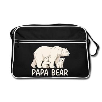 Papa Bear - Retro Bag - black/white - Front