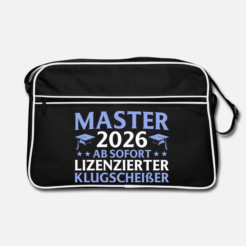 Studium geschafft 2026 Master Abschluss Geschenk Retro Tasche