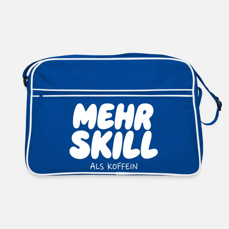 Mehr Skill als Koffein Retro Tasche