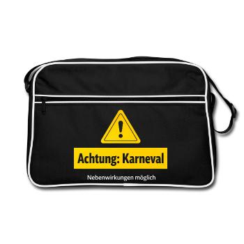 Attention carnival side effects possible - Retro Bag - black/white - Front