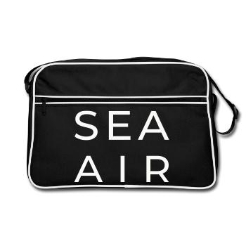 SEA AIR - Retro Bag - black/white - Front