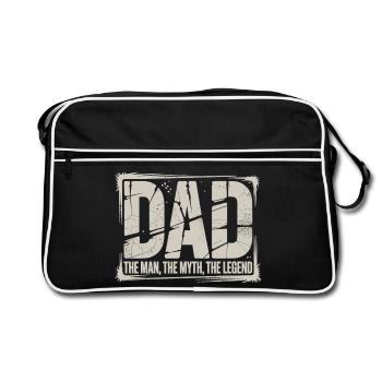 Papa L’Homme Le Mythe La Légende Chemise - Sac Retro - noir/blanc - Devant