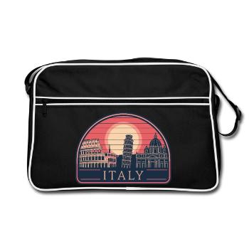 Destinations Italiennes Sunset Art - Sac Retro - noir/blanc - Devant