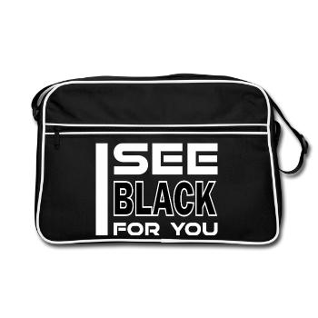 I See Black For You - Retro Bag - black/white - Front
