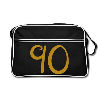 90 - Retro Tasche - Schwarz/Weiß - Vorne