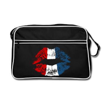 Néerlandais Holland Kiss Lipstick Couleur Hollande - Sac Retro - noir/blanc - Devant