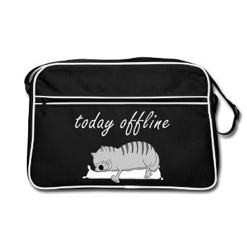 today offline - Retro Tasche - Schwarz/Weiß - Vorne
