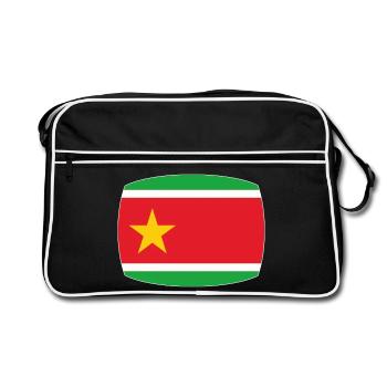 Drapeau de la Guadeloupe - Sac Retro - noir/blanc - Devant