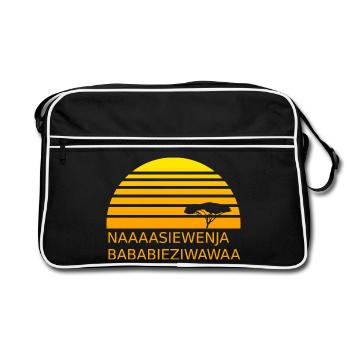 Naaasiewenja-Bababieziwawaa - Retro Tasche - Schwarz/Weiß - Vorne