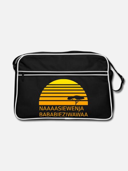 Naaasiewenja-Bababieziwawaa - Retro Tasche - Schwarz/Weiß