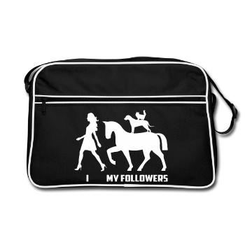 Horse Followers - Retro Bag - black/white - Front