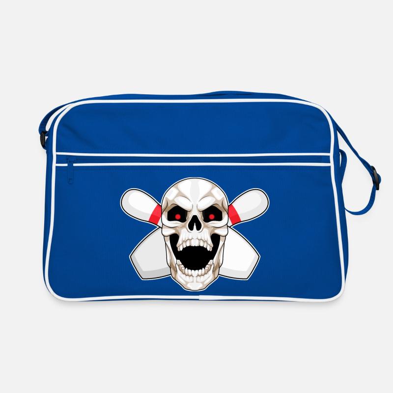 Skull Bowling Pin Retro Bag