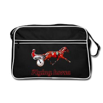 Trotter motif - Retro Bag - black/white - Front