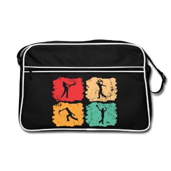 Pelote basque vintage retro - Sac Retro - noir/blanc - Devant