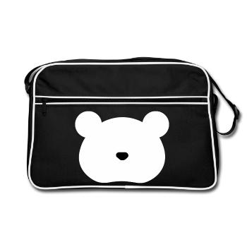 Polar Bear - Retro Tasche - Schwarz/Weiß - Vorne