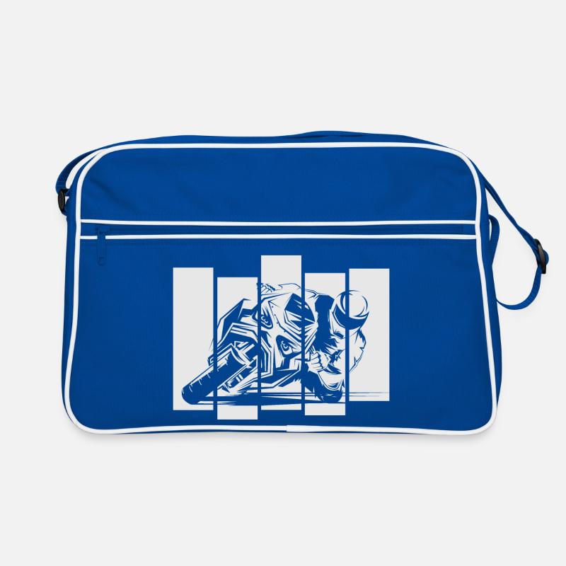 Moto de course moto piste de course symbole vélo de course Sac Retro