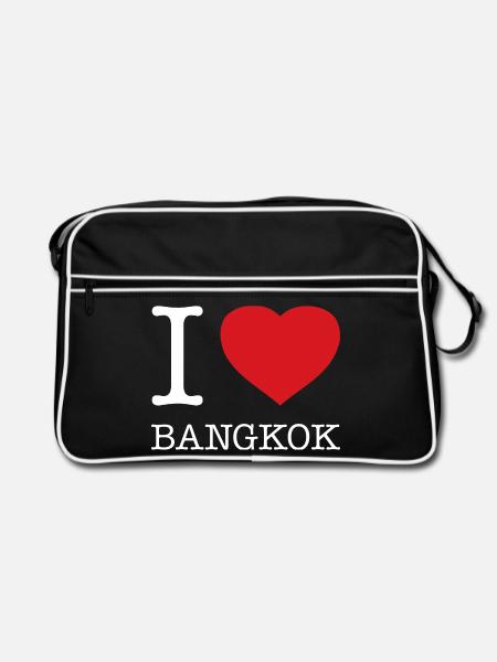 J’ADORE BANGKOK - Sac Retro - noir/blanc - Devant