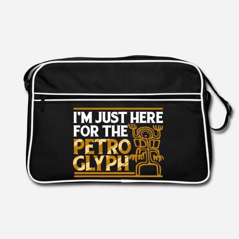 Petroglyphe Petroglyphen Piktogramme Retro Tasche