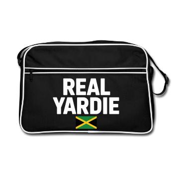 Real Yardie Jamaican Flag Tee - Retro Bag - black/white - Front