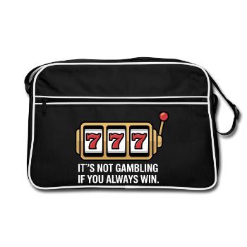 Slot Luck Saying 777 - Sac Retro - noir/blanc - Devant