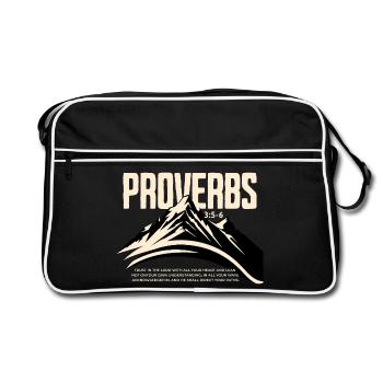 Proverbes 3 5 6 Faites confiance à M. Berg Foi - Sac Retro - noir/blanc - Devant