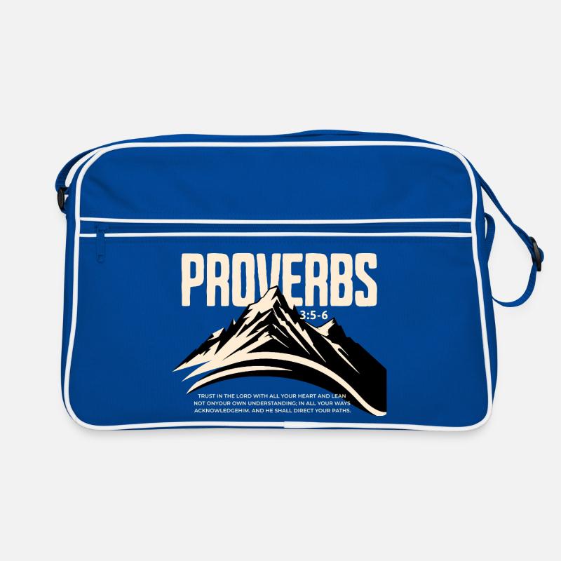 Proverbs 3 5 6 Vertraue Dem Herrn Berg Glauben Retro Tasche